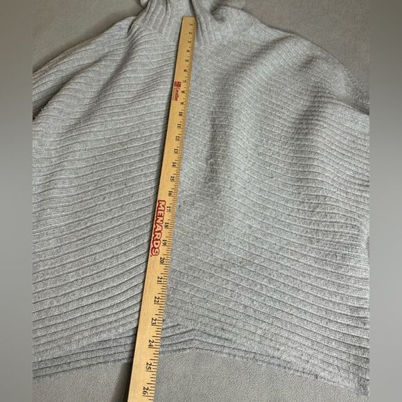 ANTHROPOLOGIE MOTH Tisbury Turtleneck Mock Neck Sweater Ribbed Gray Size XL - Picture 6 of 16